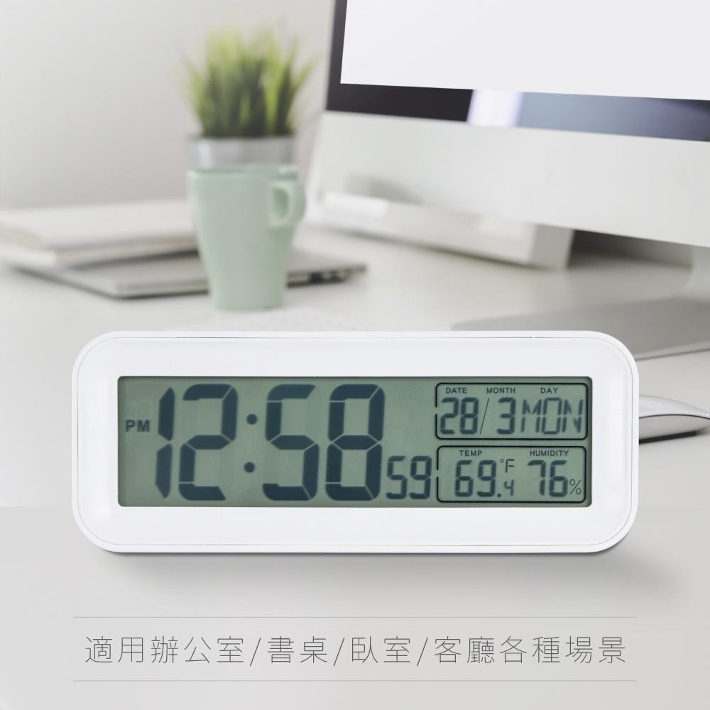 【現貨附發票】KINYO 耐嘉 多功能簡約夜光電子鐘 溫濕度計萬年曆時鐘鬧鐘 1入 TD-535-細節圖8