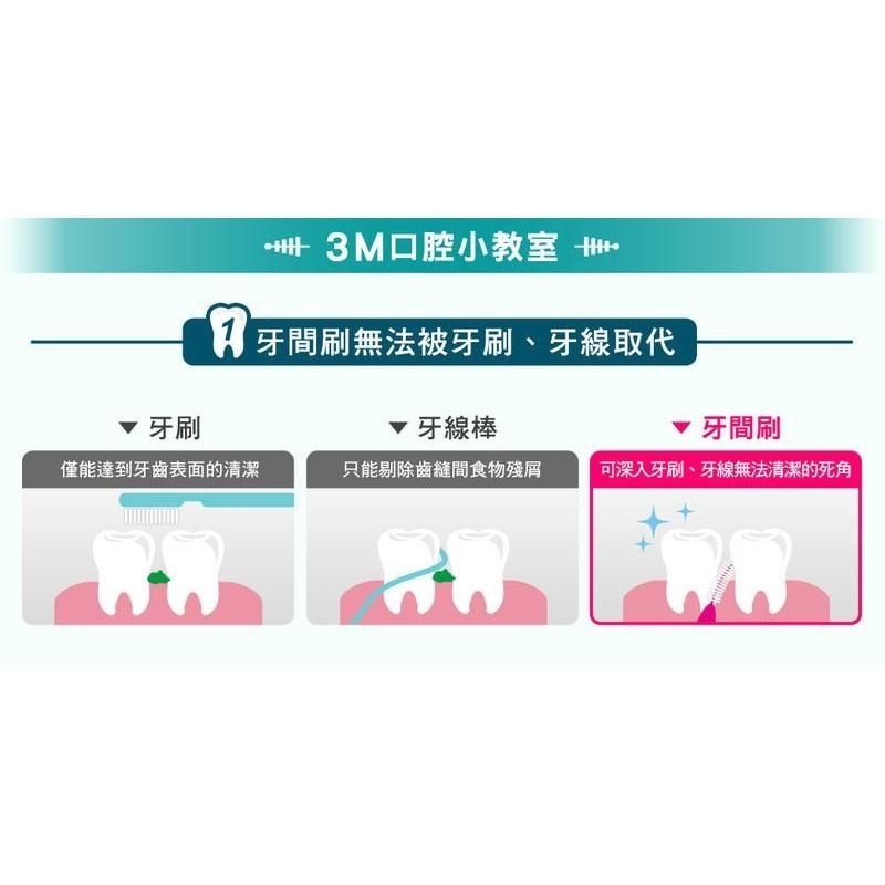 【現貨附發票】3M 護牙牙間刷 L型4支 /卡 (L號1.5mm)-細節圖3