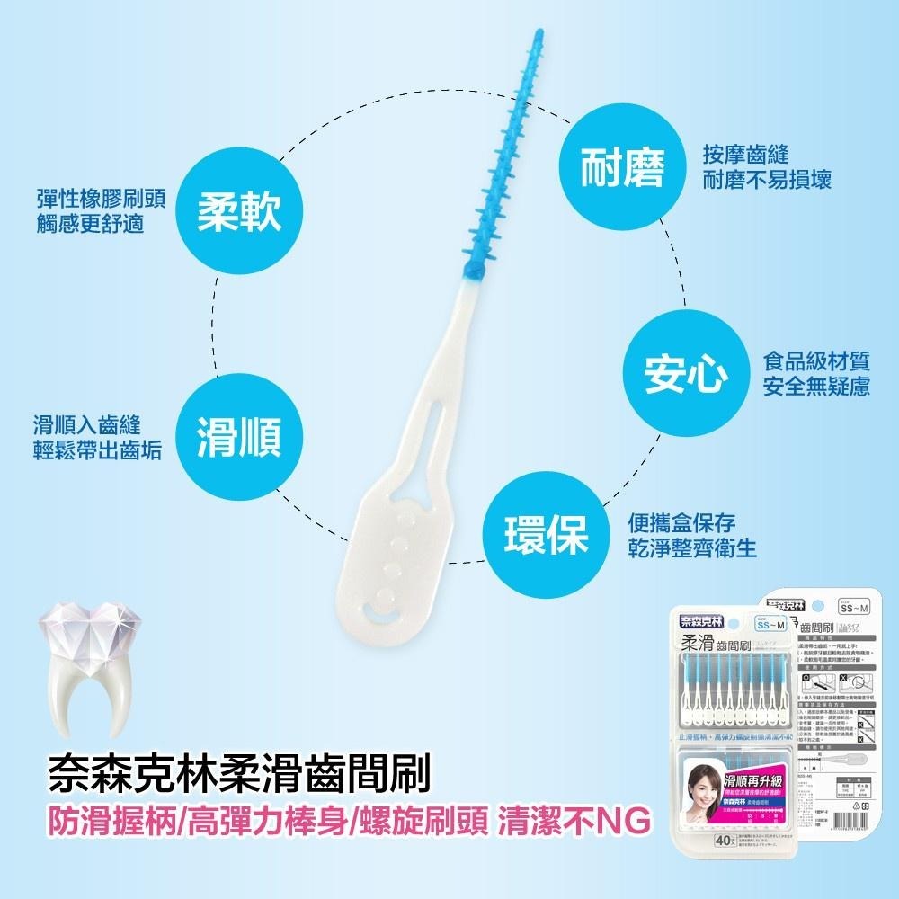 【現貨附發票】奈森克林 柔滑齒間刷 牙間刷 40支 /卡-細節圖6