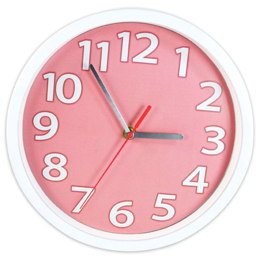 NCL-40 10吋粉彩掛鐘1入 粉色