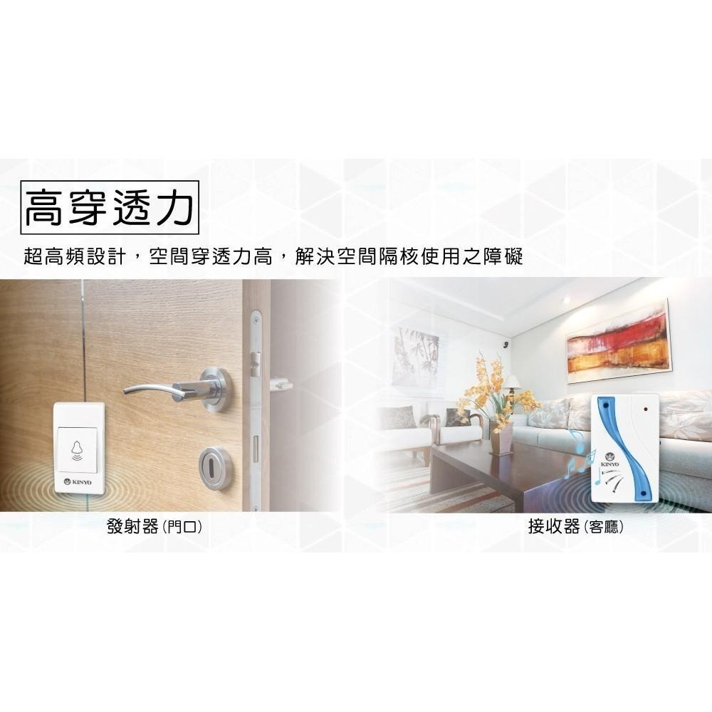 【現貨附發票】KINYO 耐嘉 交流式遠距離無線門鈴 1入 DBA-375-細節圖5