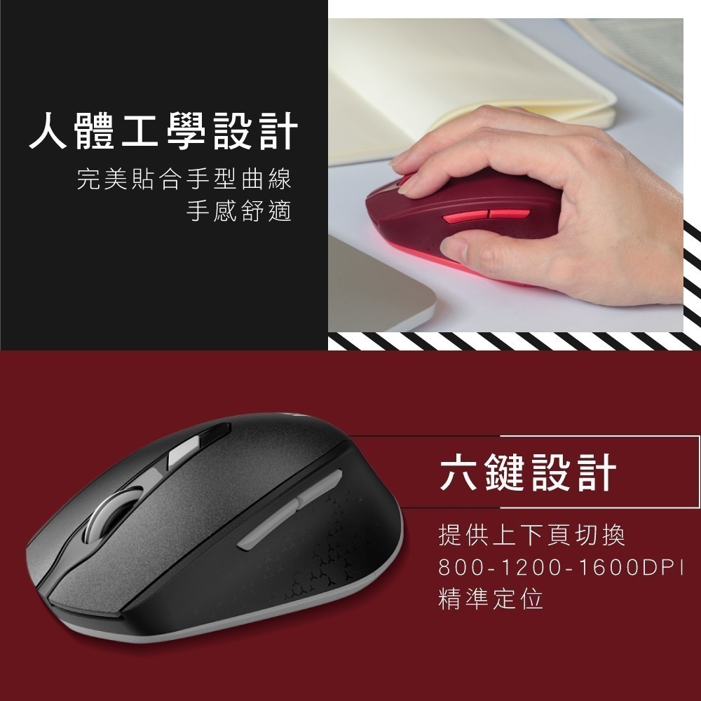 【現貨附發票】KINYO 耐嘉 2.4GHz 無線靜音滑鼠 無線滑鼠 1入 GKM-917-細節圖3