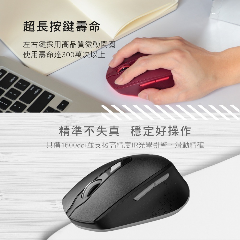 【現貨附發票】KINYO 耐嘉 2.4GHz 無線靜音滑鼠 無線滑鼠 1入 GKM-917-細節圖6