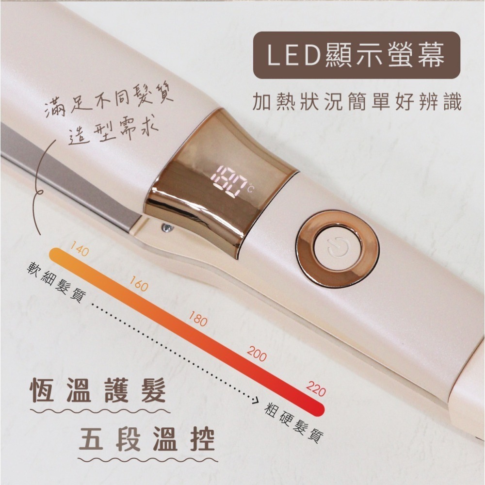 【現貨附發票】KINYO 耐嘉 雙電壓超植系縮時速熱平板夾 直髮捲髮兩用離子夾 1入 KHS-3106-細節圖6