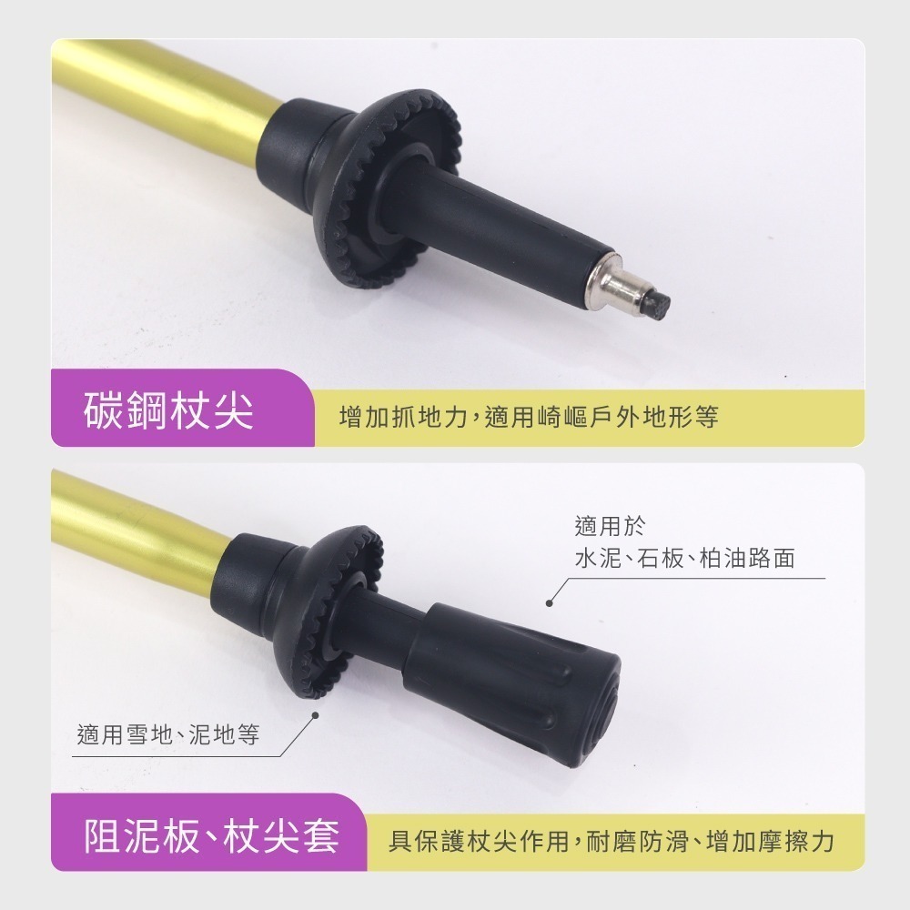 【現貨附發票】KINYO 耐嘉 SOMMET 輕量鋁合金五節摺疊登山杖 1入 TP-6020-細節圖7