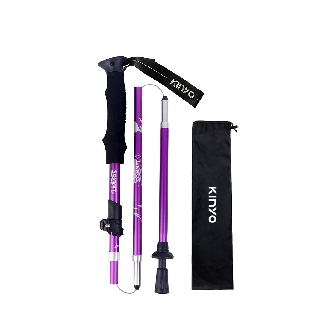 【現貨附發票】KINYO 耐嘉 SOMMET 輕量鋁合金五節摺疊登山杖 1入 TP-6020-規格圖9