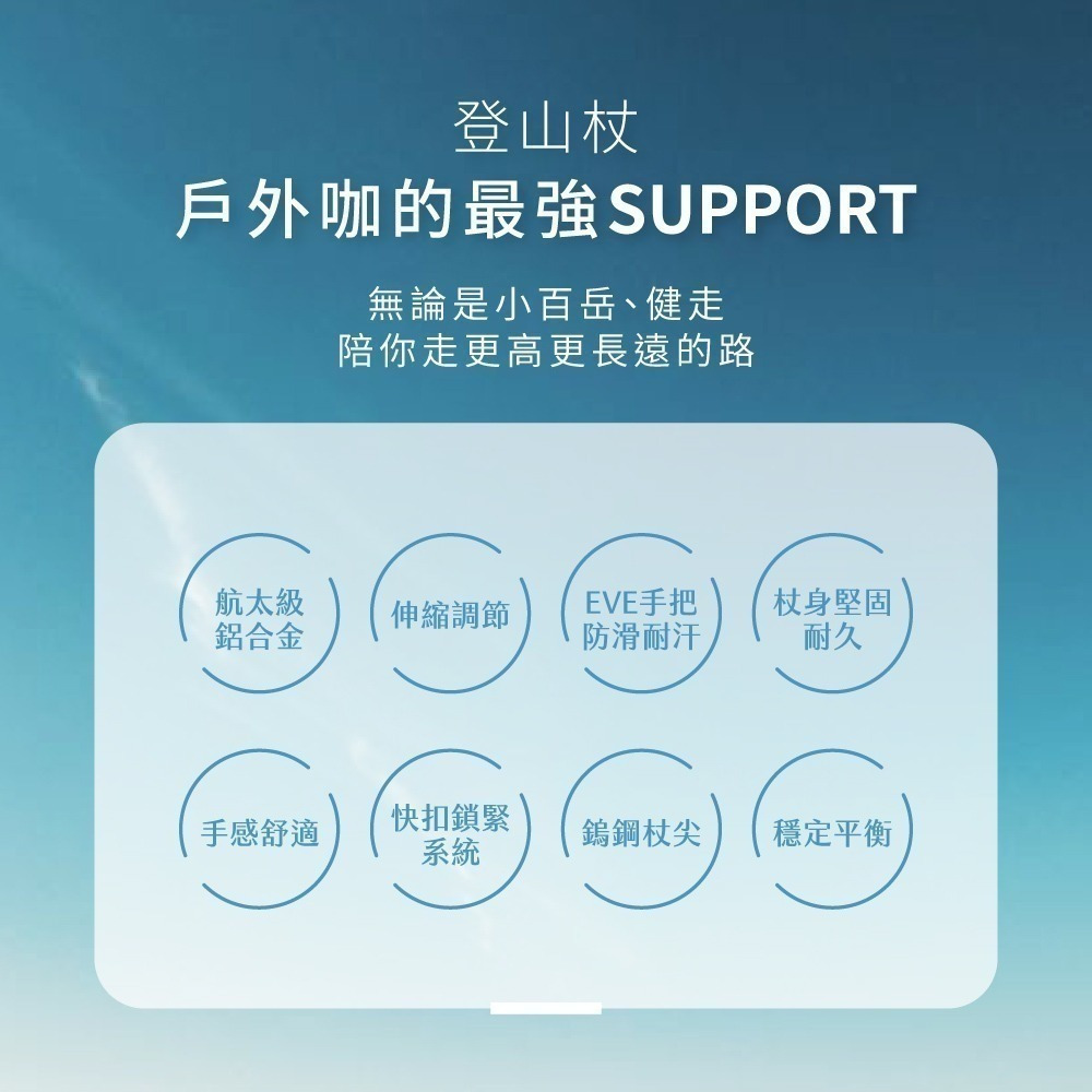 【現貨附發票】KINYO 耐嘉 SOMMET 漸層鋁合金五節摺疊登山杖 1入 TP-7020-細節圖2