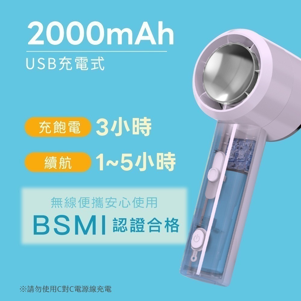 【現貨附發票】KINYO 耐嘉 USB充電式手持/桌立疾速風涼風扇 DC扇 USB風扇 隨身風扇 1入 UF-3022-細節圖6