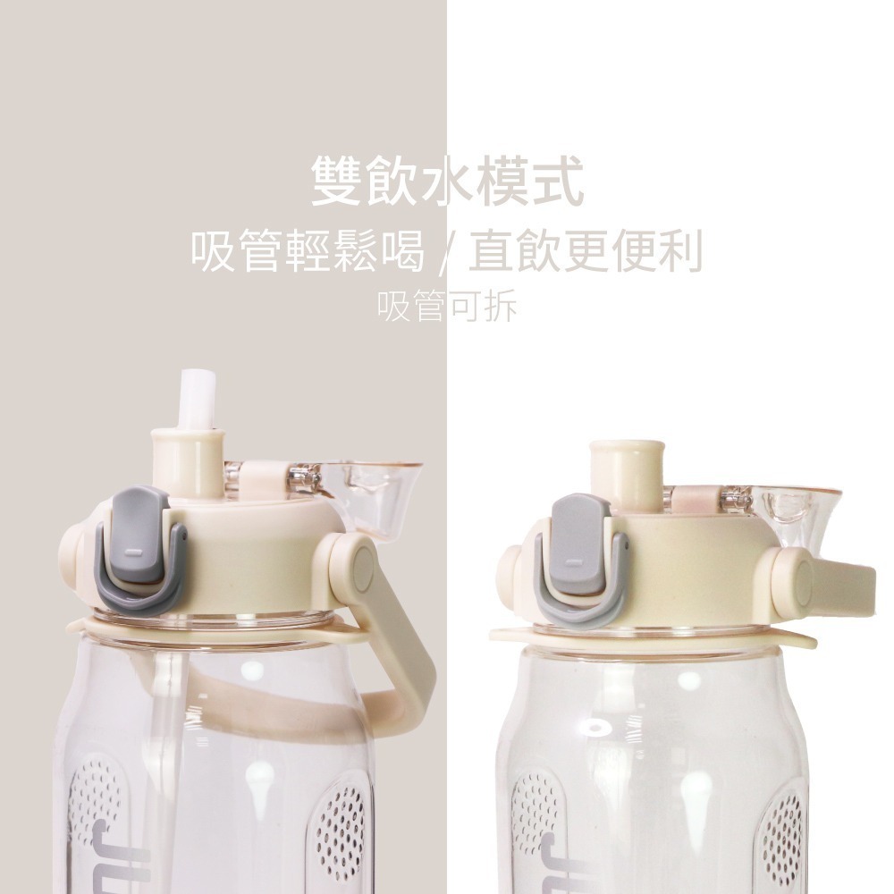 【現貨附發票】KINYO 耐嘉 1.6L大容量運動吸管水壺 冷水壺 冷水瓶 1入 可提 可背 可拆吸管 KIM-2215-細節圖6