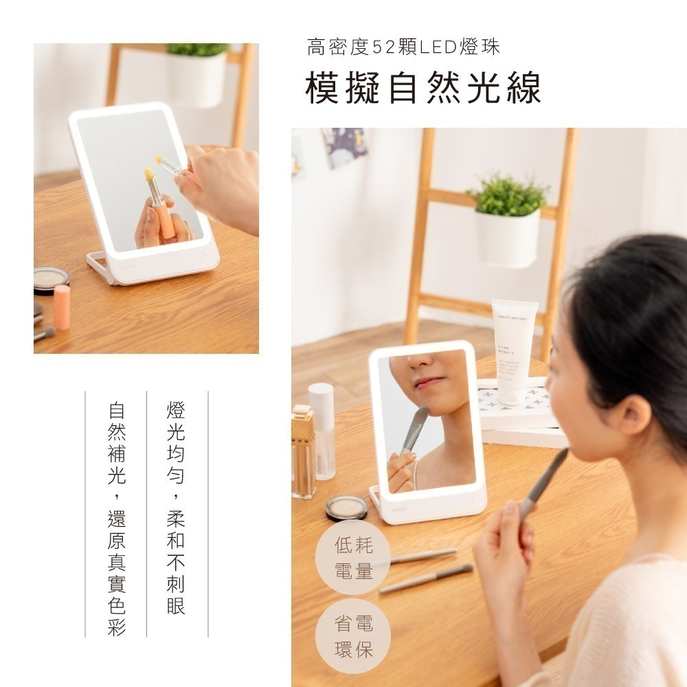 【現貨附發票】KINYO 耐嘉 LED直立/壁掛兩用化妝鏡 1入 BM-083-細節圖7