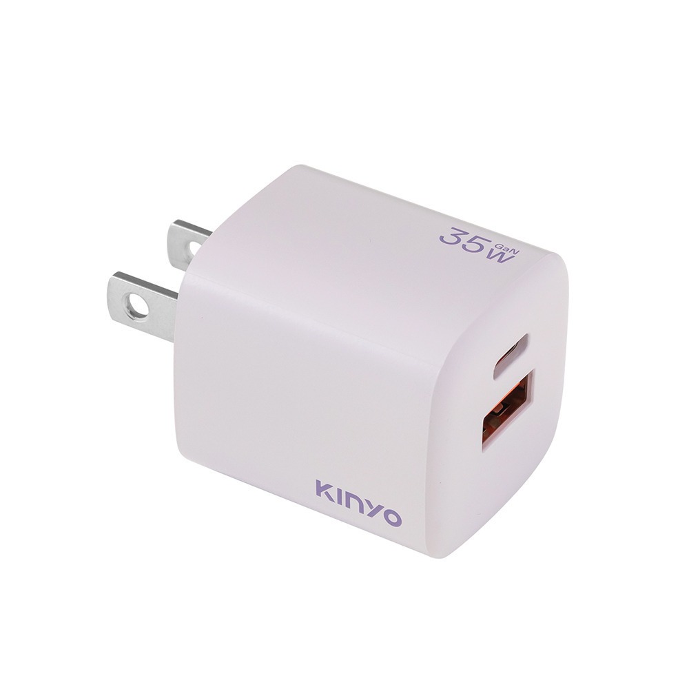 【現貨附發票】KINYO 耐嘉 氮化鎵雙孔PD充電器35W USB+Type-C USB充電器 1入 PDCB-135-規格圖7