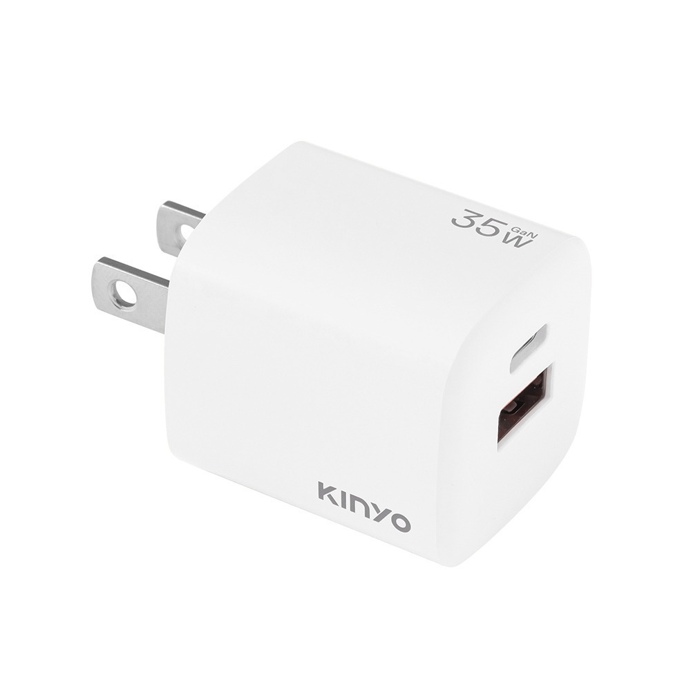 【現貨附發票】KINYO 耐嘉 氮化鎵雙孔PD充電器35W USB+Type-C USB充電器 1入 PDCB-135-規格圖7