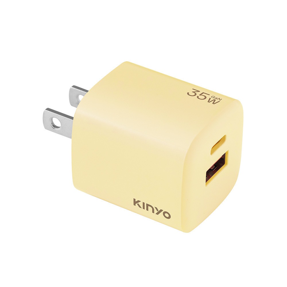 【現貨附發票】KINYO 耐嘉 氮化鎵雙孔PD充電器35W USB+Type-C USB充電器 1入 PDCB-135-規格圖7