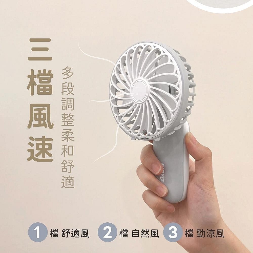 【現貨附發票】KINYO 耐嘉 USB充電式手持折疊涼風扇 DC扇 USB風扇 桌扇 隨身風扇 1入 UF-2066-細節圖3