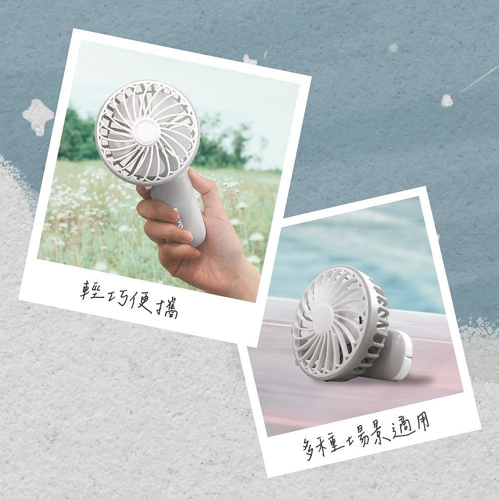 【現貨附發票】KINYO 耐嘉 USB充電式手持折疊涼風扇 DC扇 USB風扇 桌扇 隨身風扇 1入 UF-2066-細節圖7