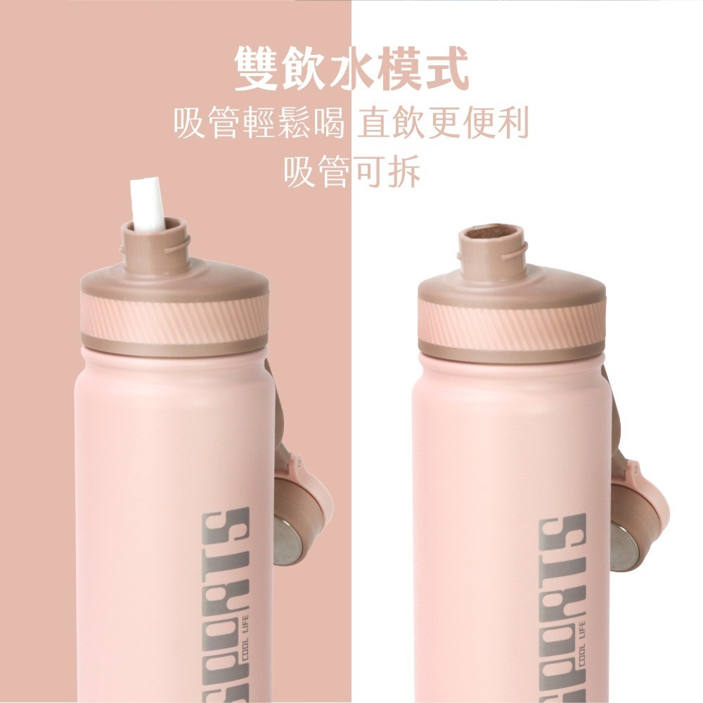 【現貨附發票】KINYO 耐嘉 304不鏽鋼吸管運動瓶保溫杯 保溫壺 保溫瓶 冷水壺 680ml 1入 KIM-4050-細節圖7