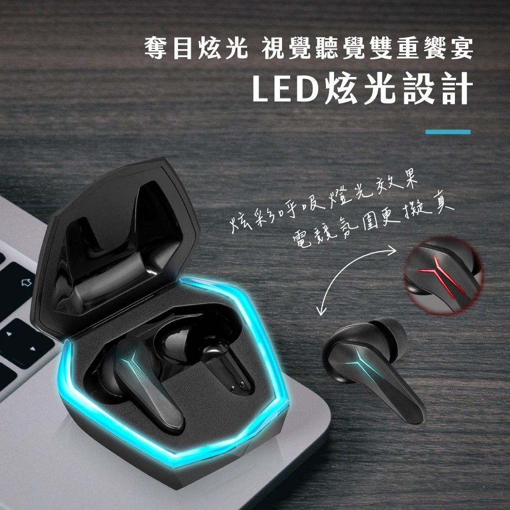 【現貨附發票】KINYO 耐嘉 炫光電競無線藍牙耳機麥克風 藍牙耳機 藍芽耳機 1組 BTE-3905-細節圖7