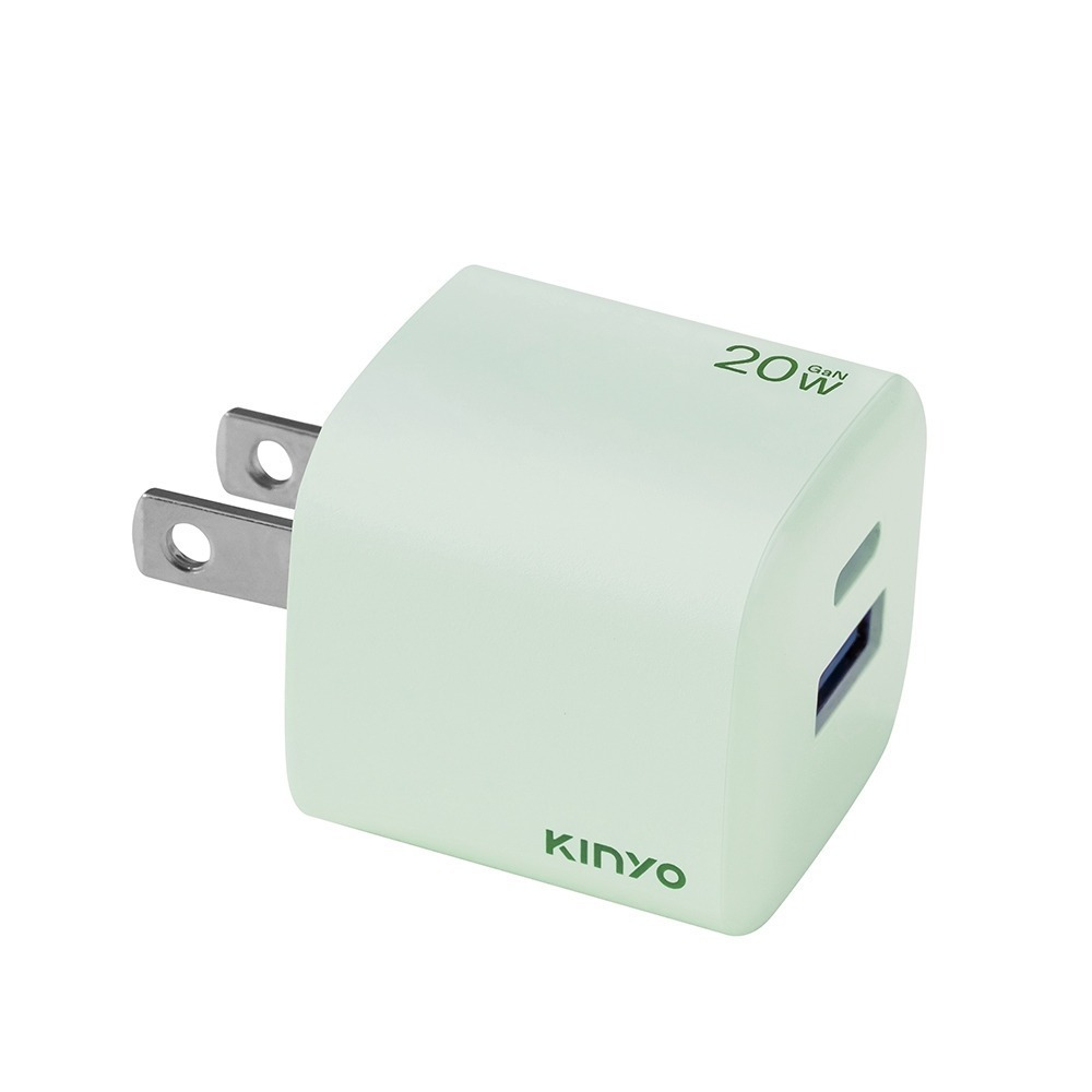 【現貨附發票】KINYO 耐嘉 氮化鎵雙孔PD充電器20W USB+Type-C USB充電器 1入 PDCB-120-規格圖8