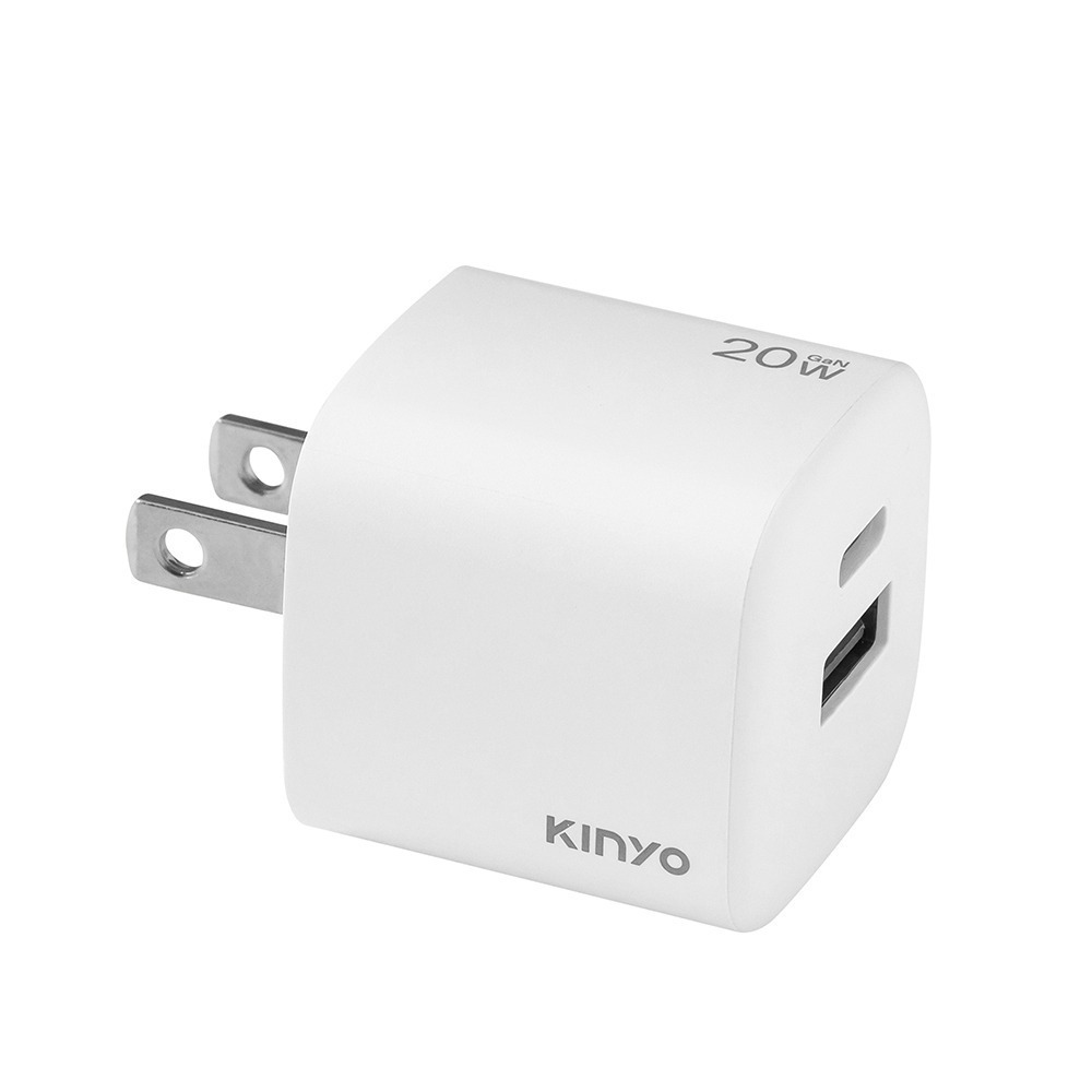 【現貨附發票】KINYO 耐嘉 氮化鎵雙孔PD充電器20W USB+Type-C USB充電器 1入 PDCB-120-規格圖8