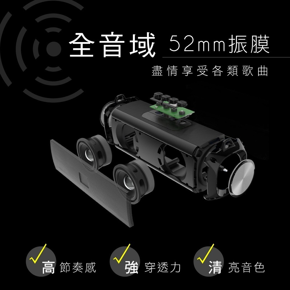 【現貨附發票】KINYO 耐嘉 LED行動藍牙讀卡喇叭 藍牙音箱 藍牙喇叭 1入 BTS-733-細節圖4