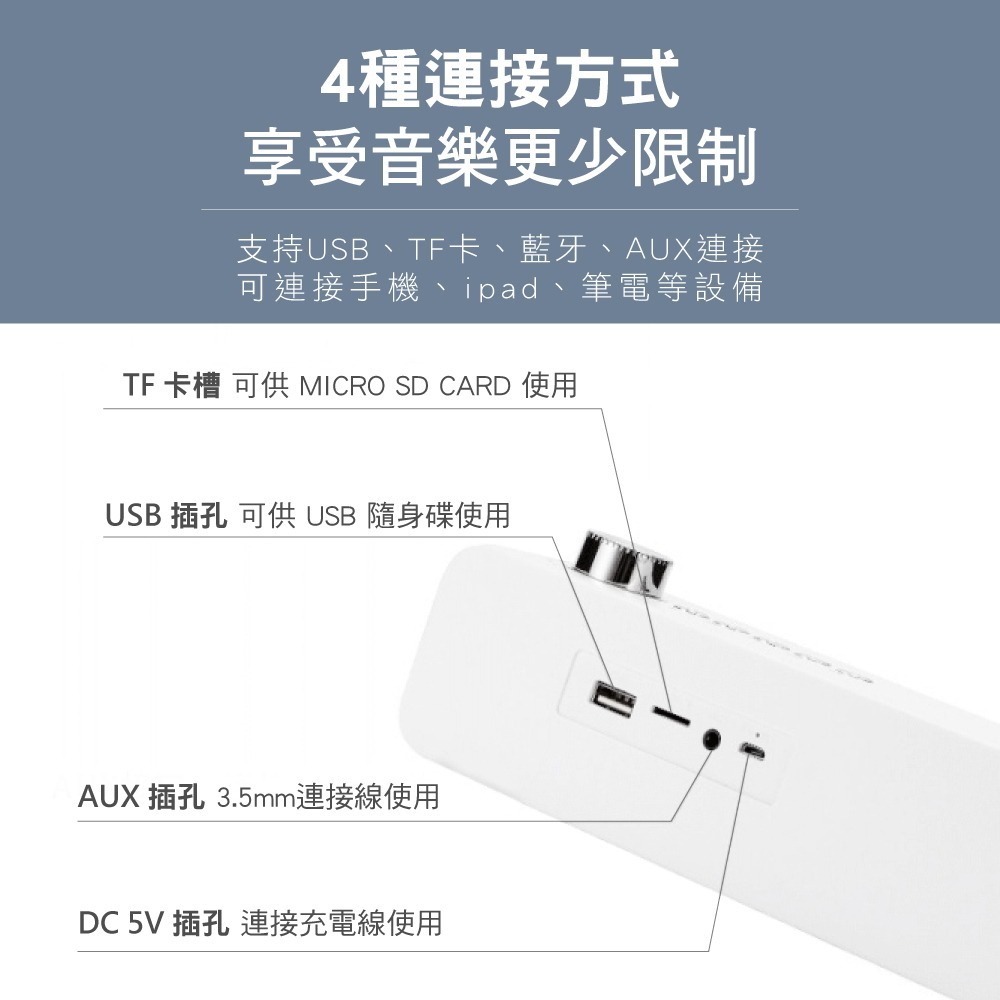 【現貨附發票】KINYO 耐嘉 藍牙音箱 藍牙讀卡喇叭 藍牙喇叭 1入 BTS-735-細節圖5