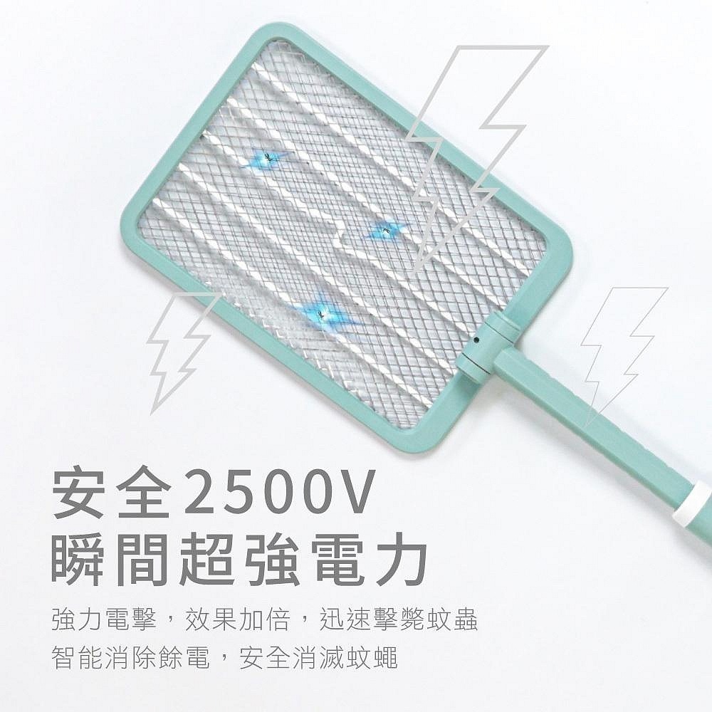 【現貨附發票】KINYO 耐嘉 鋰電池USB充電式雙按鍵伸縮折疊電蚊拍 捕蚊拍 1入 CM-3390-細節圖8