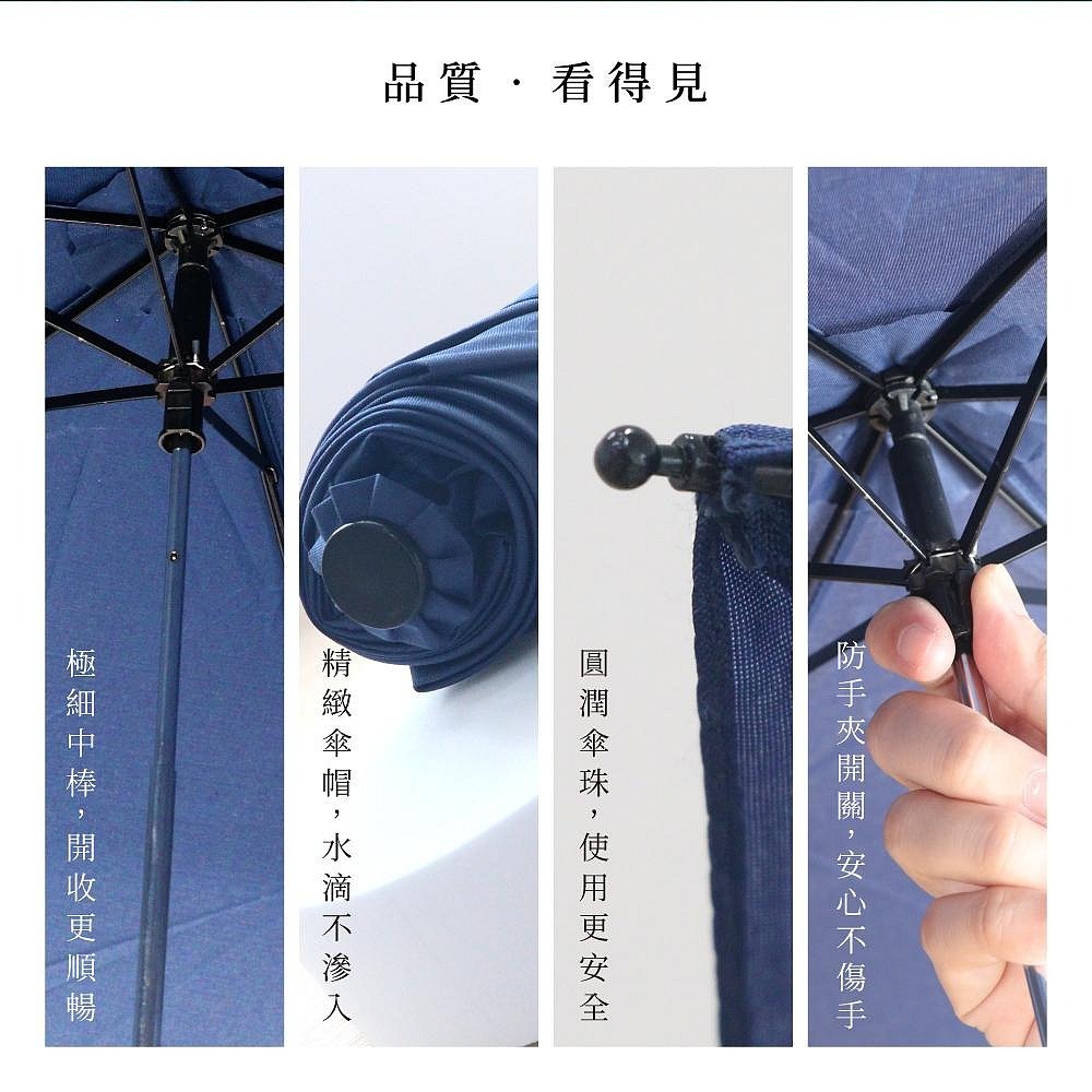 【現貨附發票】KINYO 耐嘉 19吋三折防潑水極細輕量晴雨傘 1入 KU-9041-細節圖5