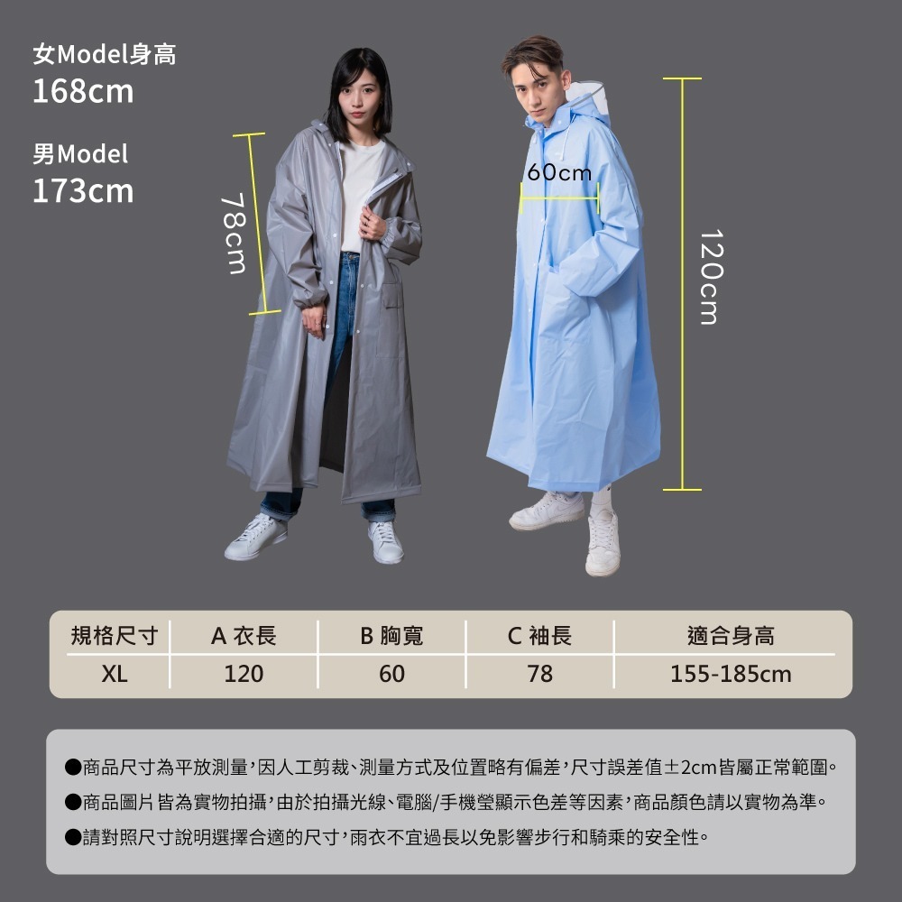 【現貨附發票】KINYO 耐嘉 雙帽檐背包型全開式雨衣 1入 RCT-663-細節圖9