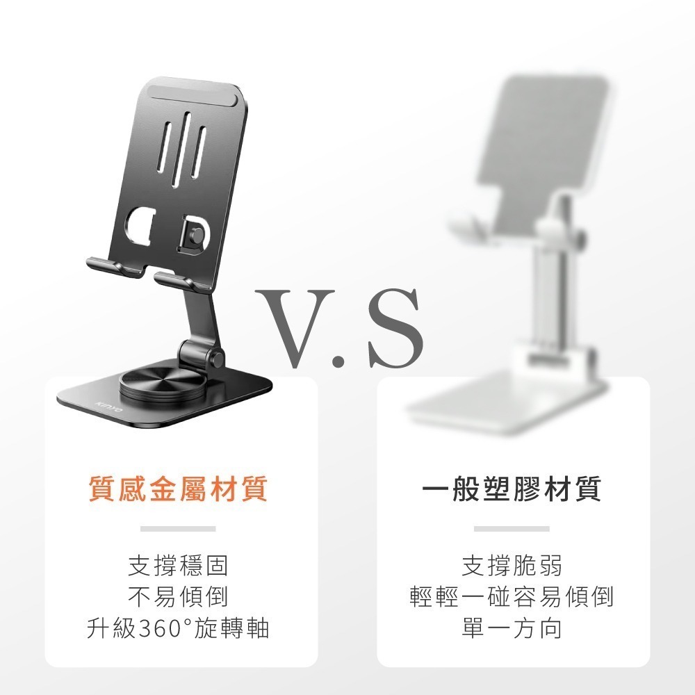 【現貨附發票】KINYO 耐嘉 360度旋轉摺疊手機支架 手機架 1入 NCP-270-細節圖5