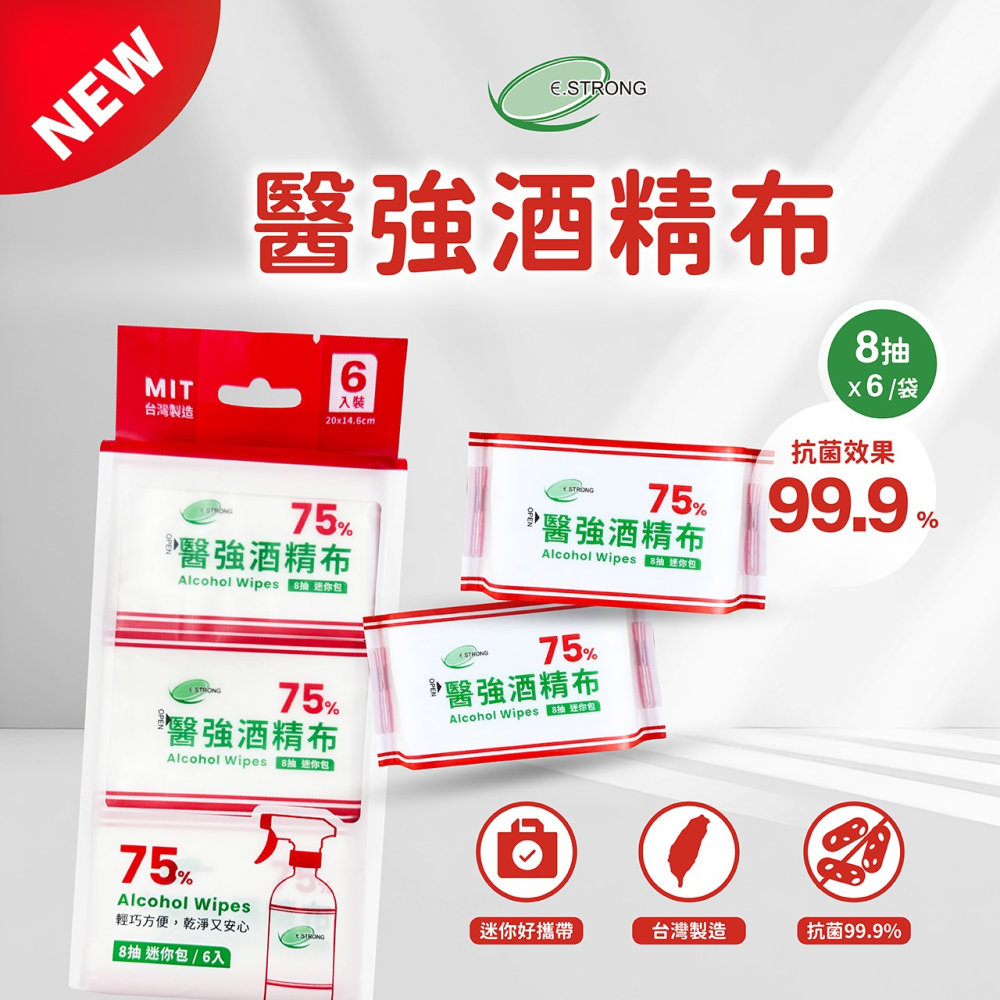 省荷包市集【醫強】 75%酒精布 酒精擦 60抽 含蓋 消毒 清潔-細節圖2