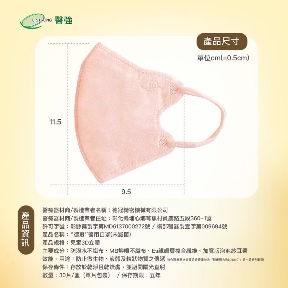 【7-ELEVEN門市團購】3盒組免運【醫強】3D立體醫用口罩 成人 / 兒童醫用口 夏日透氣款 極舒適系列 美顏V臉-細節圖7