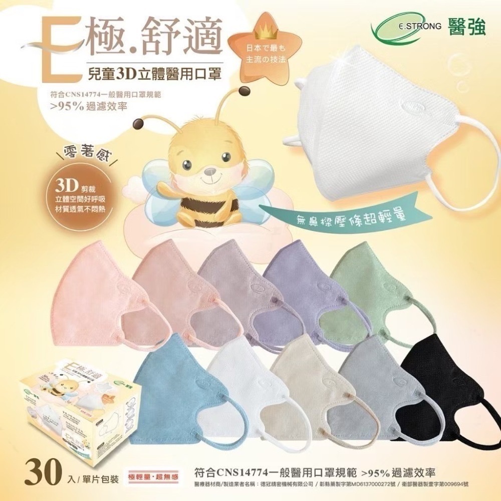 【限時購】3盒組免運【醫強】3D立體醫用口罩 成人 / 兒童醫用口 夏日透氣款 極舒適系列 美顏V臉-細節圖4