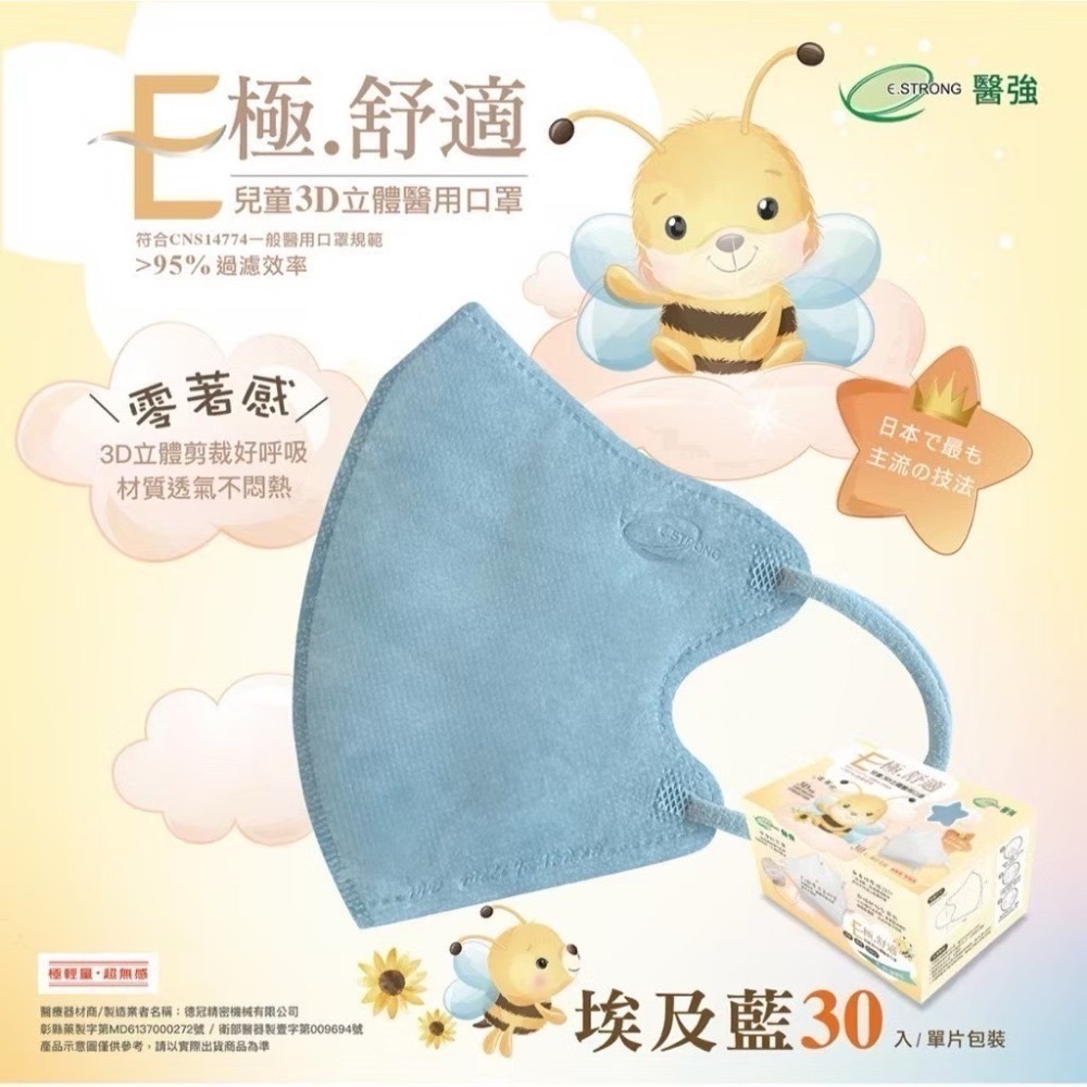 【限時購】3盒組免運【醫強】3D立體醫用口罩 成人 / 兒童醫用口 夏日透氣款 極舒適系列 美顏V臉-規格圖11