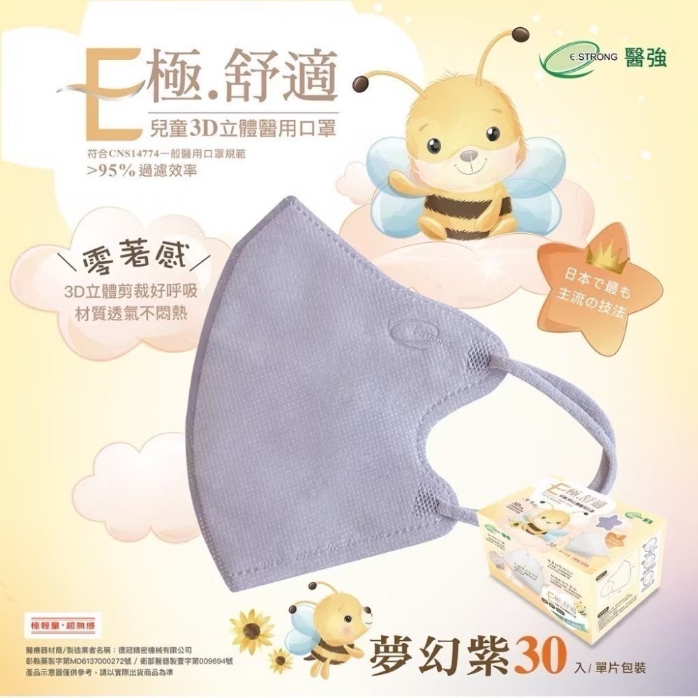【限時購】3盒組免運【醫強】3D立體醫用口罩 成人 / 兒童醫用口 夏日透氣款 極舒適系列 美顏V臉-規格圖11