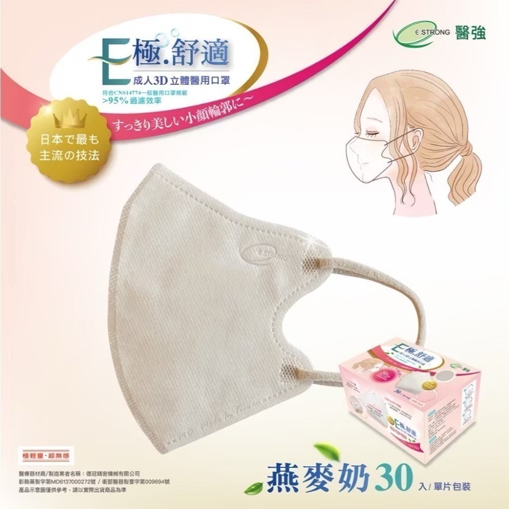 【7-ELEVEN門市團購】3盒組免運【醫強】3D立體醫用口罩 成人 / 兒童醫用口 夏日透氣款 極舒適系列 美顏V臉-規格圖11