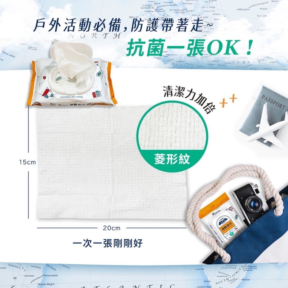 省荷包市集【KESPOL 克司博】酒精擦 酒精濕巾 酒精布 酒精濕紙巾 80抽 10抽 隨身包-細節圖4