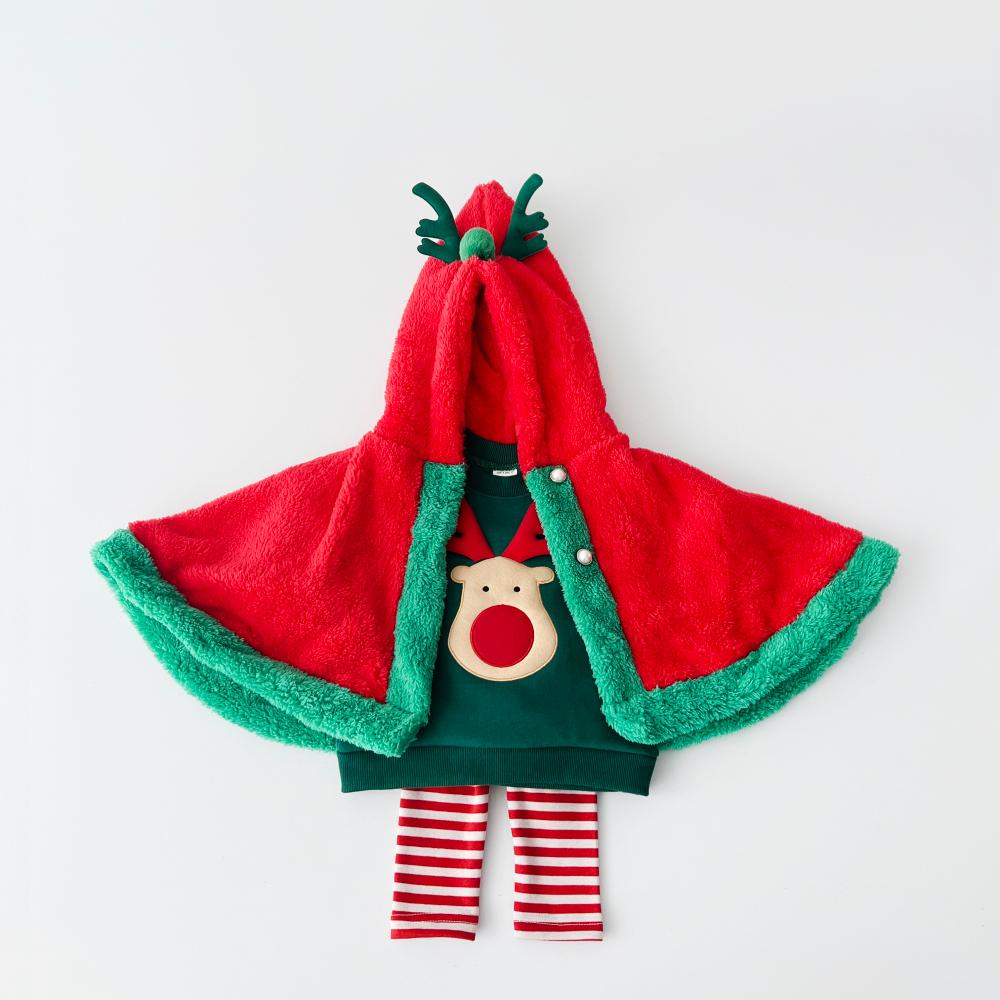 韓國代購-pit a pat 聖誕紅鼻子麋鹿刷毛上衣 兄弟裝 兄妹裝 姊弟裝 姊妹裝 耶誕節 韓國空運 3色-細節圖8