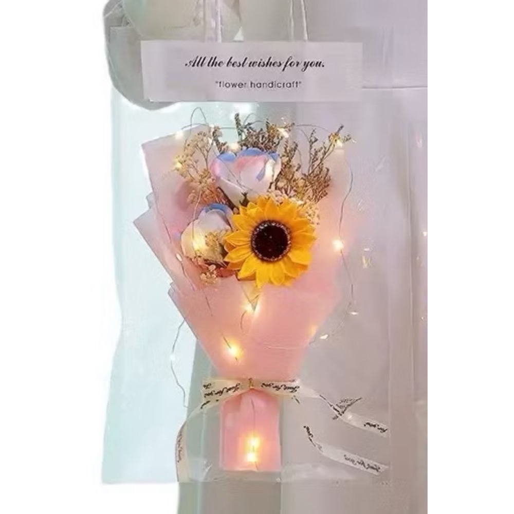 乾燥花束 畢業花束 母親節花束  教師節花束 玫瑰花 滿天星 向日葵 香皂花 永生花 乾燥花  康乃馨 禮物 情人節-規格圖11