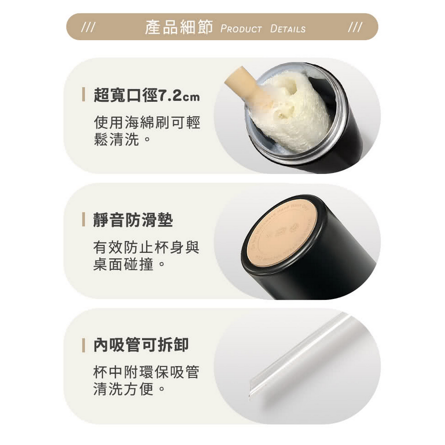 【康寧 Snapware】陶瓷不鏽鋼真空保溫杯500ml 雙飲杯 吸管杯 咖啡杯 隨行杯 長榮-細節圖7