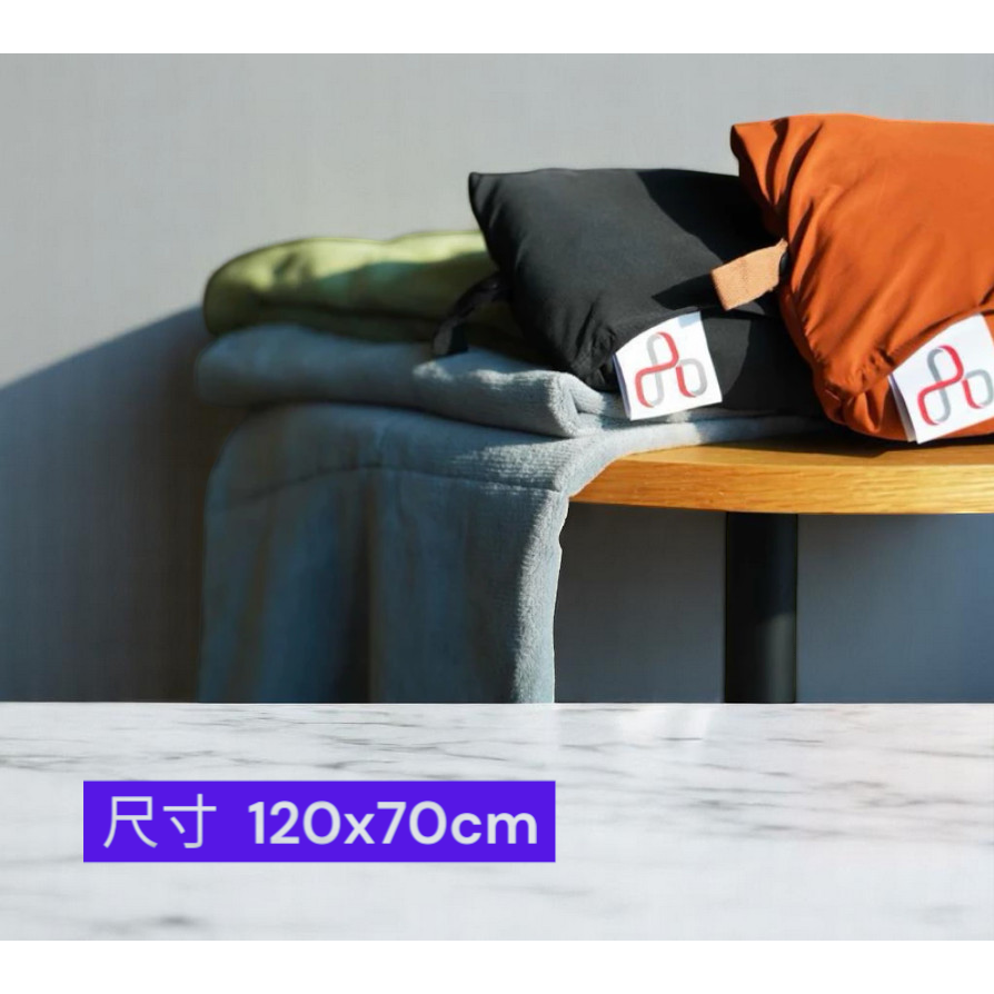 YU Living多功能雙色蓋毯  台泥  （黑、橘顏色隨機出貨）-細節圖4