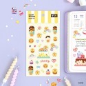 BT21 minini 甜點透明貼紙-規格圖10