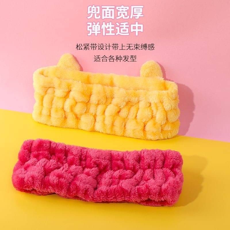 草莓熊束發帶小熊維尼可愛化妝敷面膜洗漱發帶-細節圖2