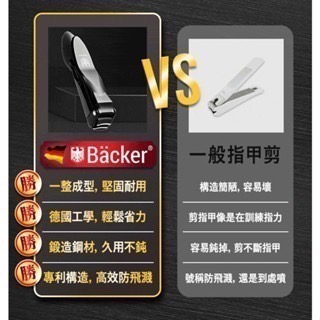 Backer 貝克牌 德國貝克專利型指甲剪(指甲刀 銼刀 鐵盒包裝 專利指甲剪 防飛濺)-細節圖3