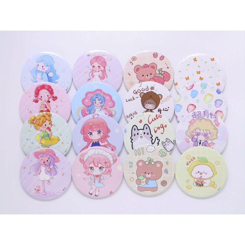 @台灣現貨💖韓版隨身鏡💖隨身補妝鏡 小鏡子 卡通迷你小鏡子 實用隨身鏡 補妝鏡 化妝鏡 小圓鏡-細節圖2