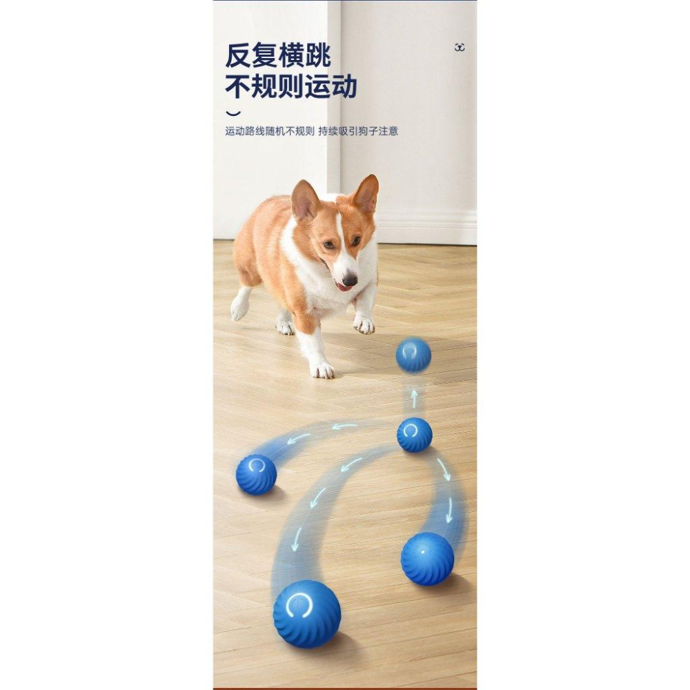 台灣現貨   智能彈跳球 自動逗貓球 寵物玩樂球 引力跳跳球  遙控球 智能球 可換殼充電-細節圖4