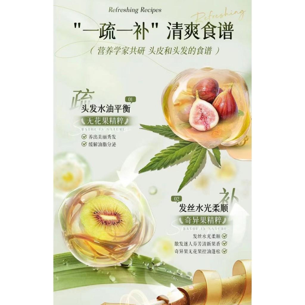 @台灣現貨~無花果奇異果洗髮精 無花果護髮素 潤髮乳 水果洗髪精 奇異果無花果洗護 洗髮露 洗髮水-細節圖5