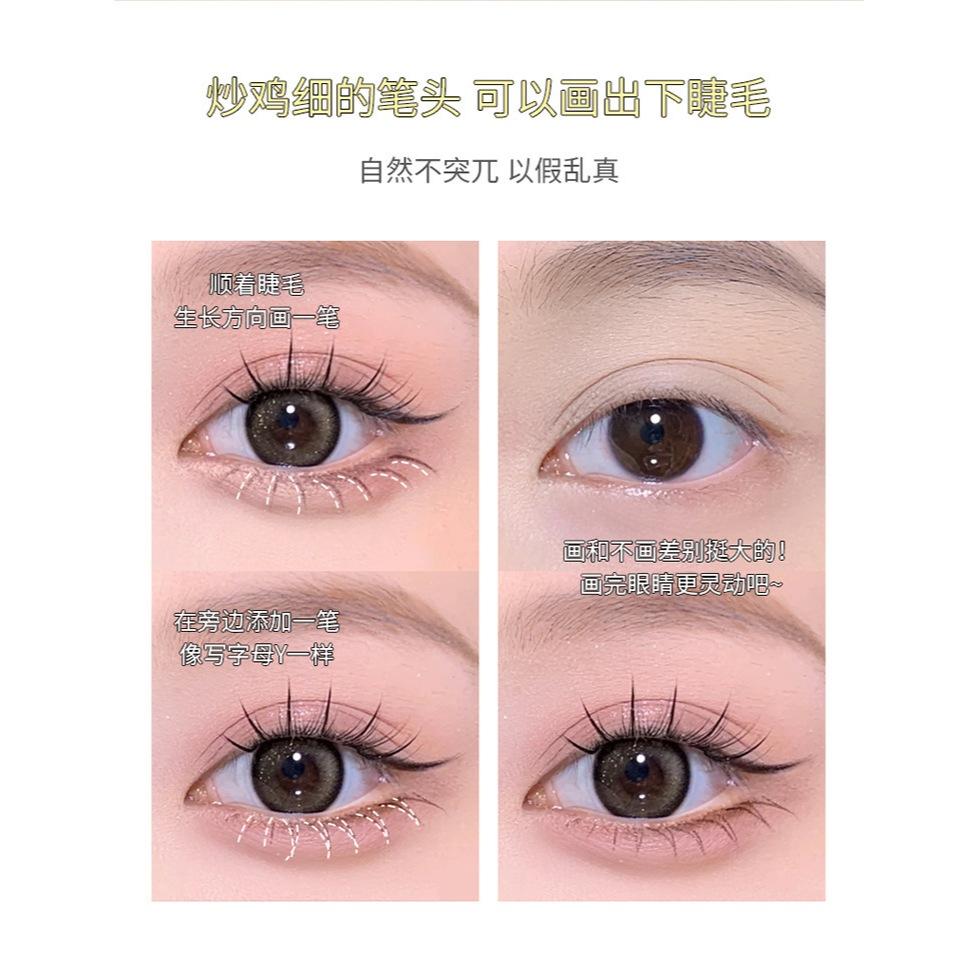 @台灣現貨💕防水眼線筆💕 極細眼線筆 新手必備 纖細持久不易暈染 臥蠶筆 極細  日常妝容 新手學生平價彩妝-細節圖4