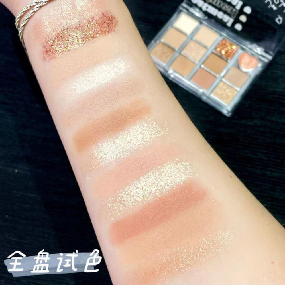 @台灣現貨 愛心眼影盤 大地色係【愛心十二色眼影盤】 漂亮眼影盤 漂亮眼妝 啞光奶茶色系 低飽和色系-細節圖9