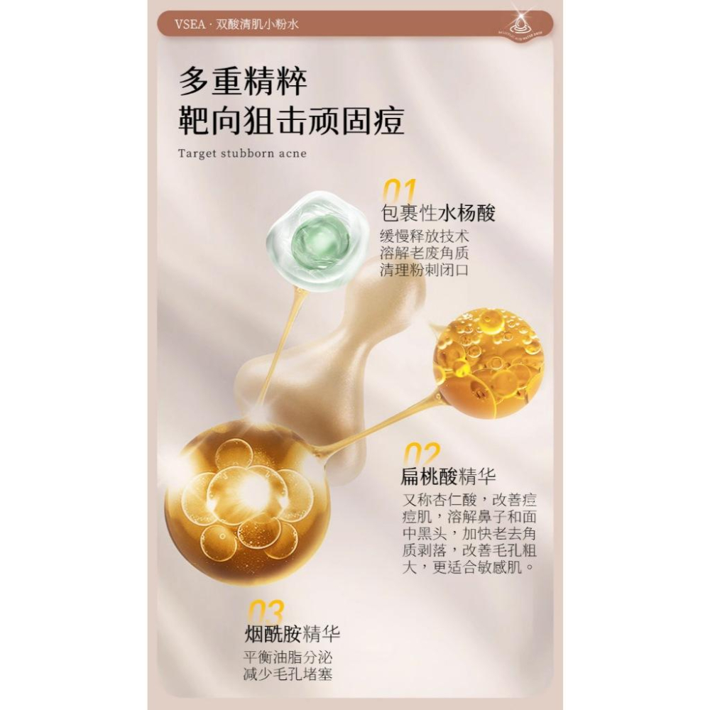 台灣出貨~雙酸清肌小粉水 去閉口粉刺 水楊酸抗痘 雙酸祛痘粉水 舒緩痘肌 抗痘 收縮 痘痘肌修復 控油潔淨-細節圖6