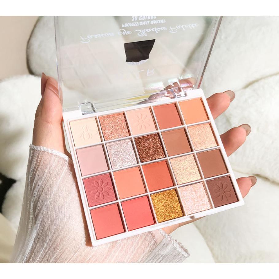 台灣現貨~20色眼影盤二十色眼影盤  腮紅 眼影 大地色眼影 啞光眼影 珠光眼影 啞光眼影盤 眼妝 珠光眼影-細節圖9